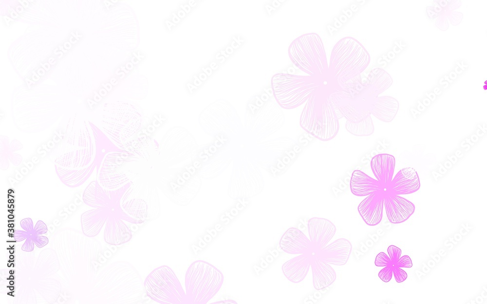 Light Purple, Pink vector elegant template with flowers.