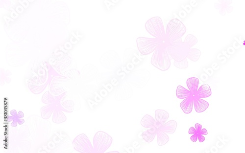 Light Purple, Pink vector elegant template with flowers.