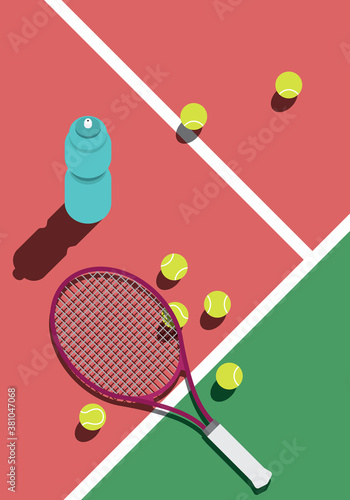 tennis training rest illustration photo