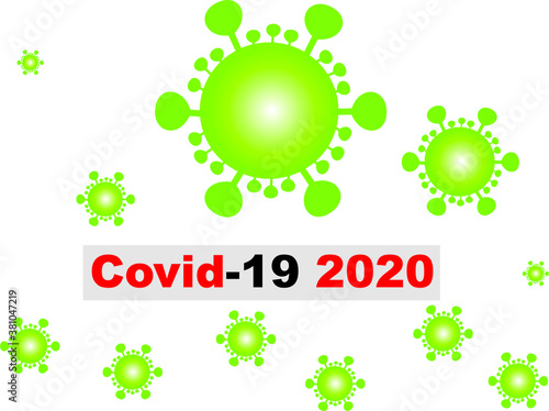 Covid-19 Coronavirus concept inscription typography design logo. disease named COVID-19, dangerous virus in india.

