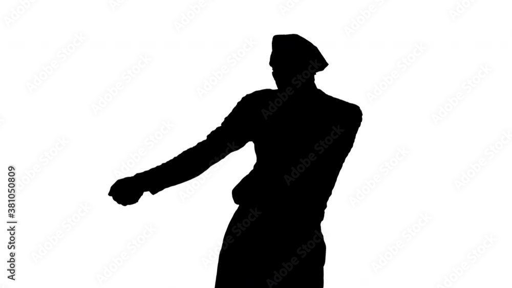 Silhouette Mime pulling an imaginary rope. Silhouette Mime pulling an imaginary rope.
