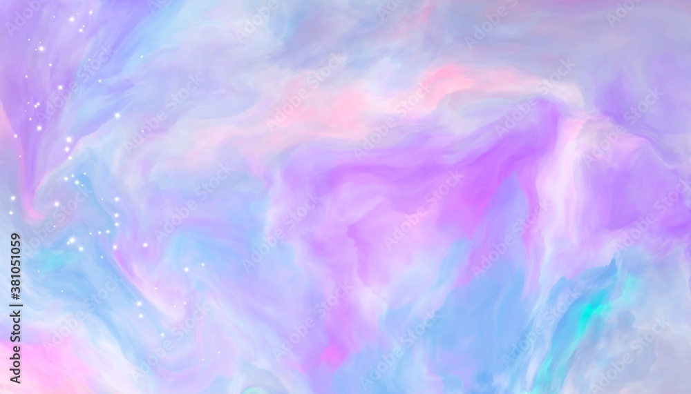 Pastel Ombre Style Iridescent Texture Watercolor Paint Creating A