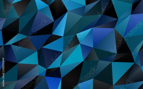 Light BLUE vector abstract polygonal texture. Brand new colorful illustration in with gradient. Completely new design for your business.