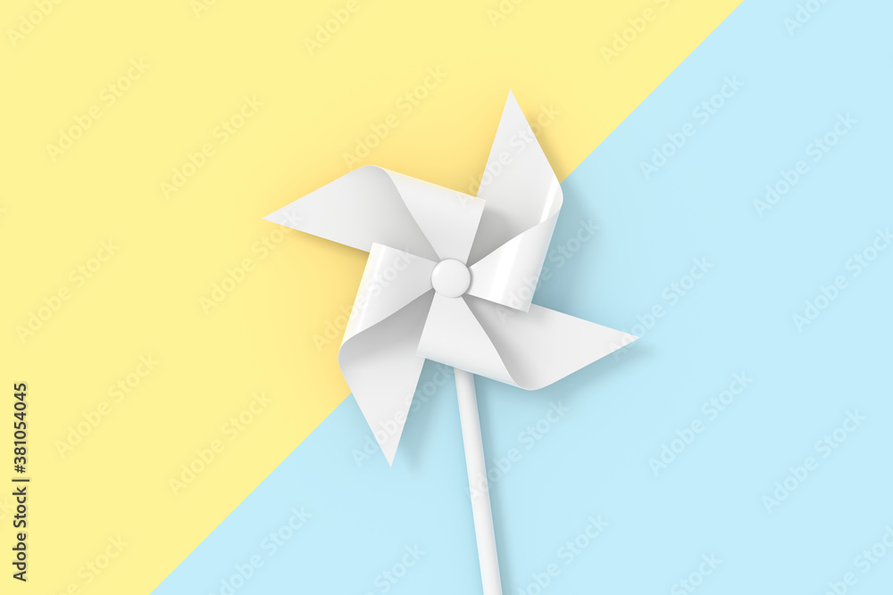 3D background design with paper wind turbine. 3D background design with paper wind turbine.