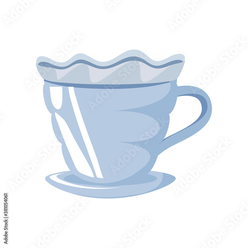 cup of coffee on white background