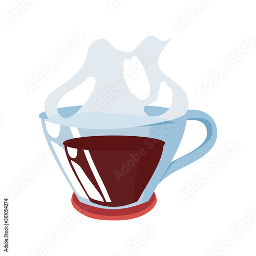 cup of coffee on white background