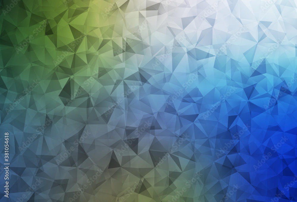 Dark Blue, Green vector polygon abstract backdrop. Dark Blue, Green vector polygon abstract backdrop.