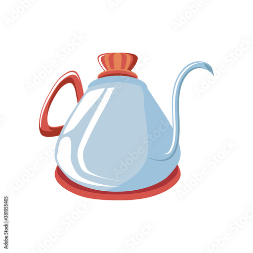teapot or Kettle of coffee on white background