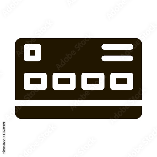 Credit Card glyph icon vector. Credit Card Sign. isolated symbol illustration