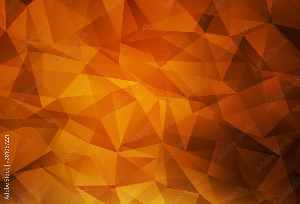 Dark Orange vector polygonal pattern. Dark Orange vector polygonal pattern.