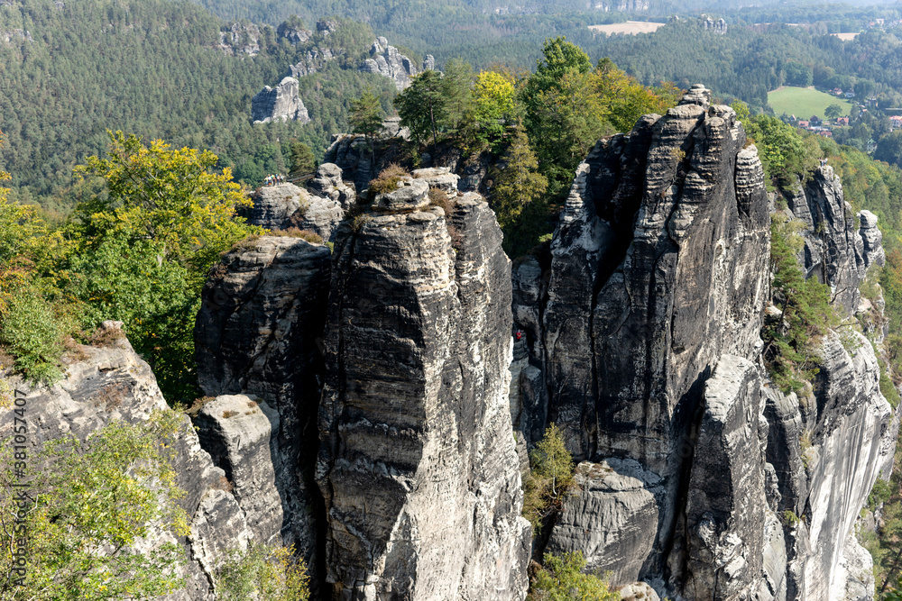 The Elbe Sandstone Mountains are a sandstone massif on the upper reaches of the Elbe River in Germany. Europe