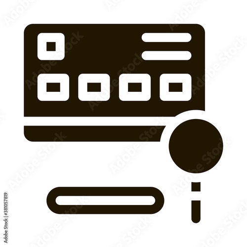Credit Card Study glyph icon vector. Credit Card Study Sign. isolated symbol illustration