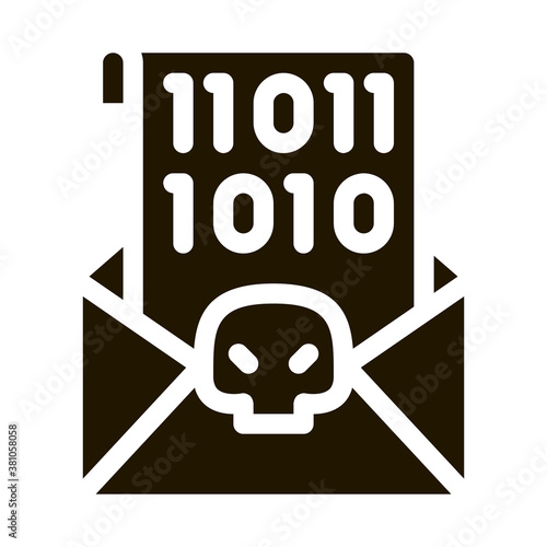 Binary Code glyph icon vector. Binary Code Sign. isolated symbol illustration