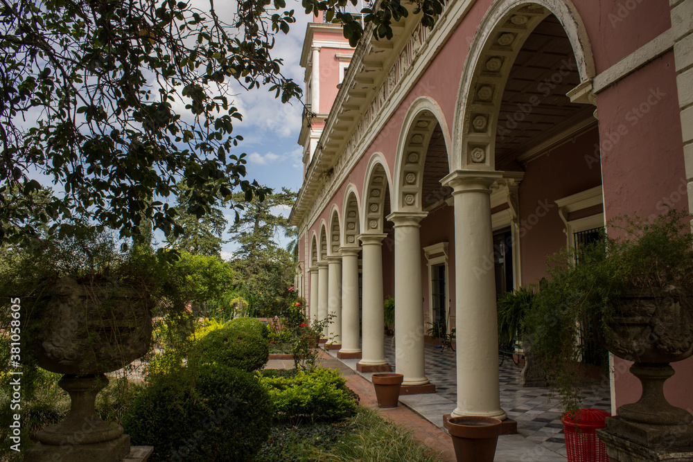 San Jose Palace front door and garden, in Entre Rios, Argentina