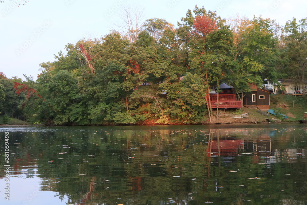 Fall colors on a lake