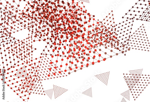 Wallpaper Mural Light Red vector background with polygonal style with circles. Torontodigital.ca