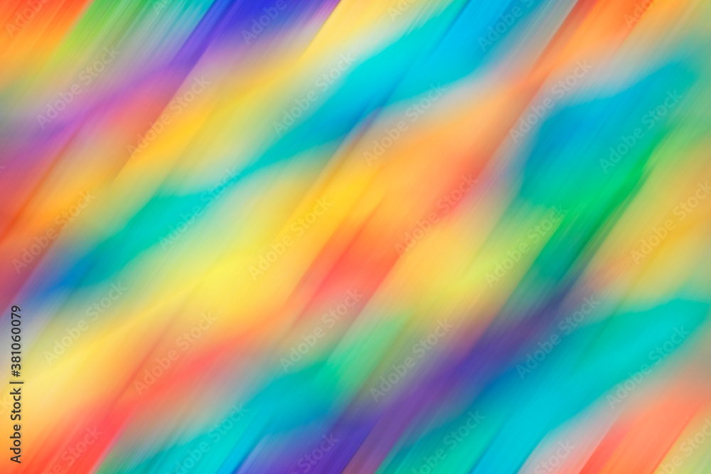 Abstract blurry image of light and rainbow colorful bokeh background.