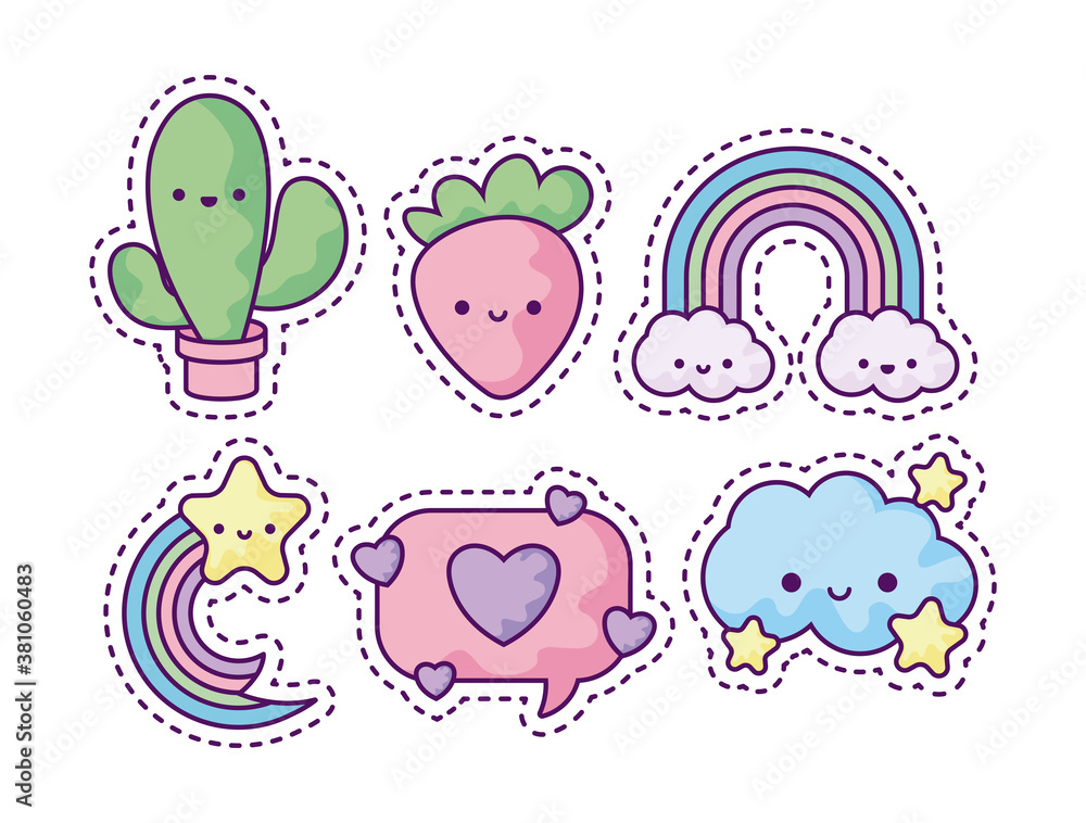 set of fashion patches, fun cartoon icons set of fashion patches, fun cartoon icons