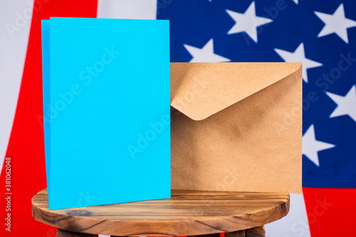 Envelope for postal voting....