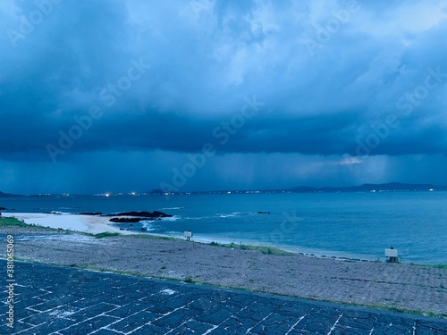 noon before typhoon, Udo, jeju, korea