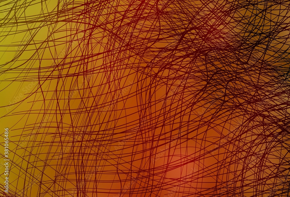 Light Orange vector template with wry lines. Light Orange vector template with wry lines.