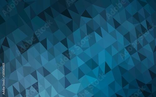 Dark BLUE vector blurry triangle pattern. A completely new color illustration in a vague style. Textured pattern for background.