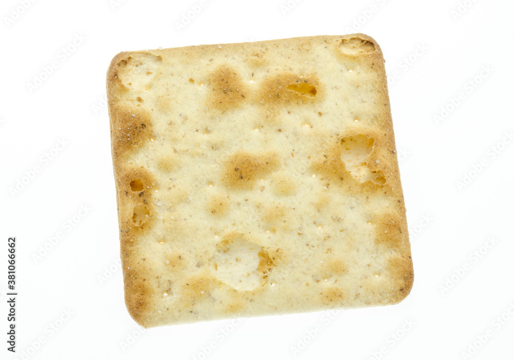 Cream Cracker on a white background