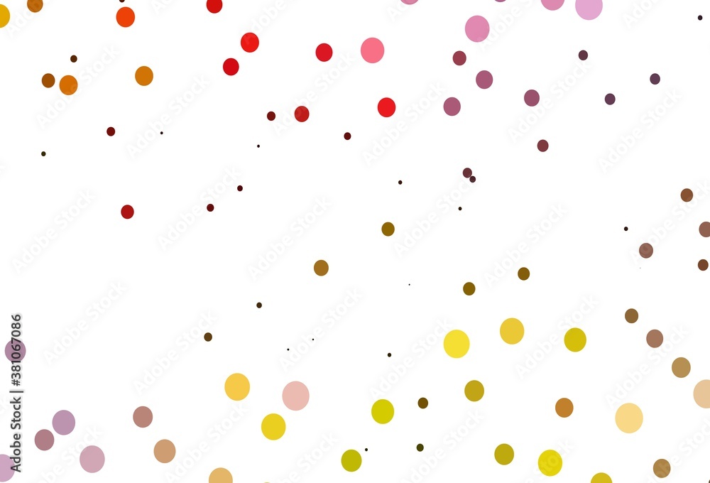 Light Pink, Yellow vector cover with spots.