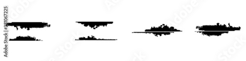 Edges Vector Set . Design Elements . Grunge Borders , Dividers or Brush Strokes .