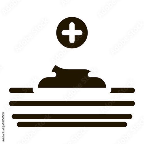 Healthcare Cream glyph icon vector. Healthcare Cream Sign. isolated symbol illustration