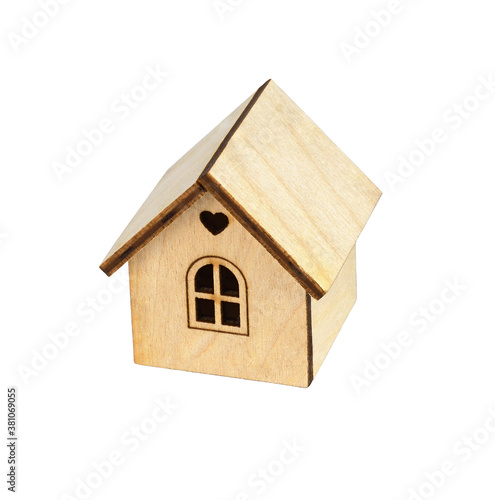 Small wooden house isolated...