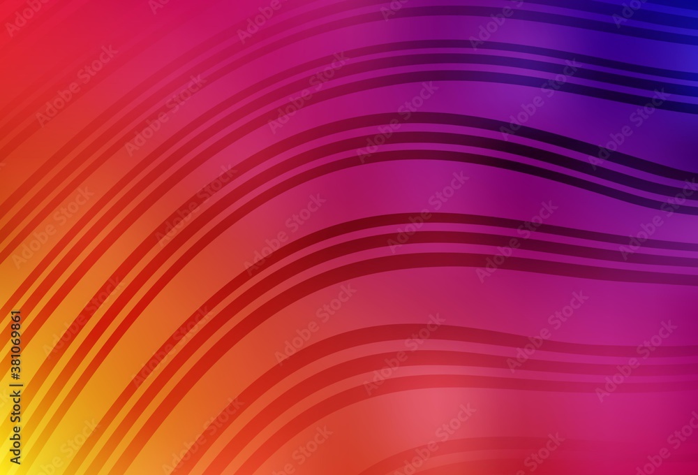 Obraz premium Light Pink, Yellow vector background with lines.