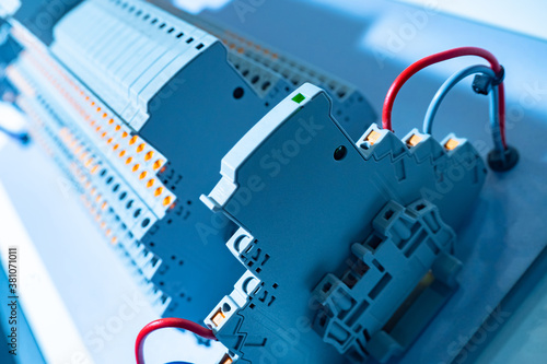 Electrical panel close-up. ...