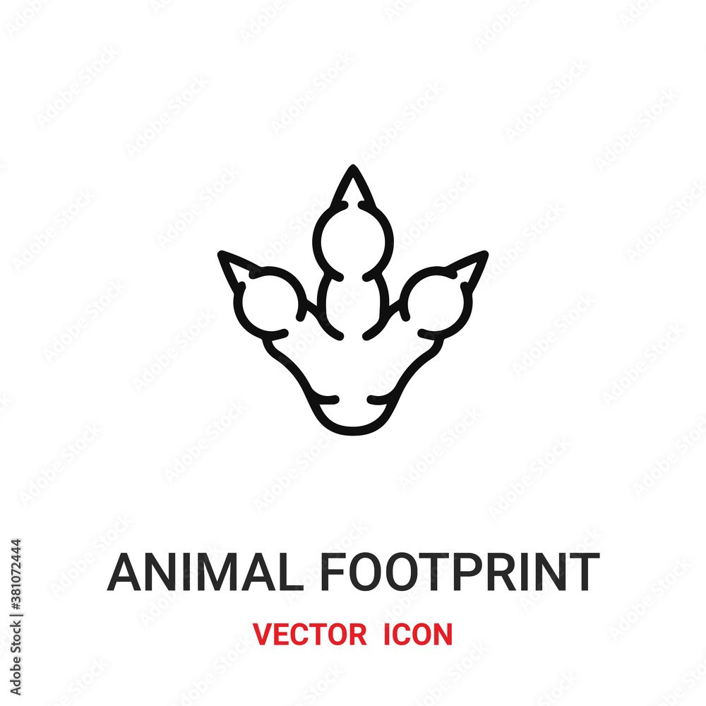 animal footprint icon vector symbol. animal footprint symbol icon vector for your design. Modern outline icon for your website and mobile app design. animal footprint icon vector symbol. animal footprint symbol icon vector for your design. Modern outline icon for your website and mobile app design.