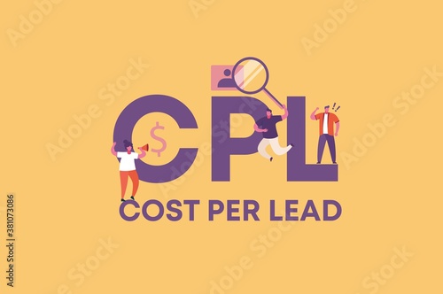 CPL cost per lead. Commercial profitable trade and successful financial income distribution corporate business protection of retail product vector industrial loans and countering crisis.