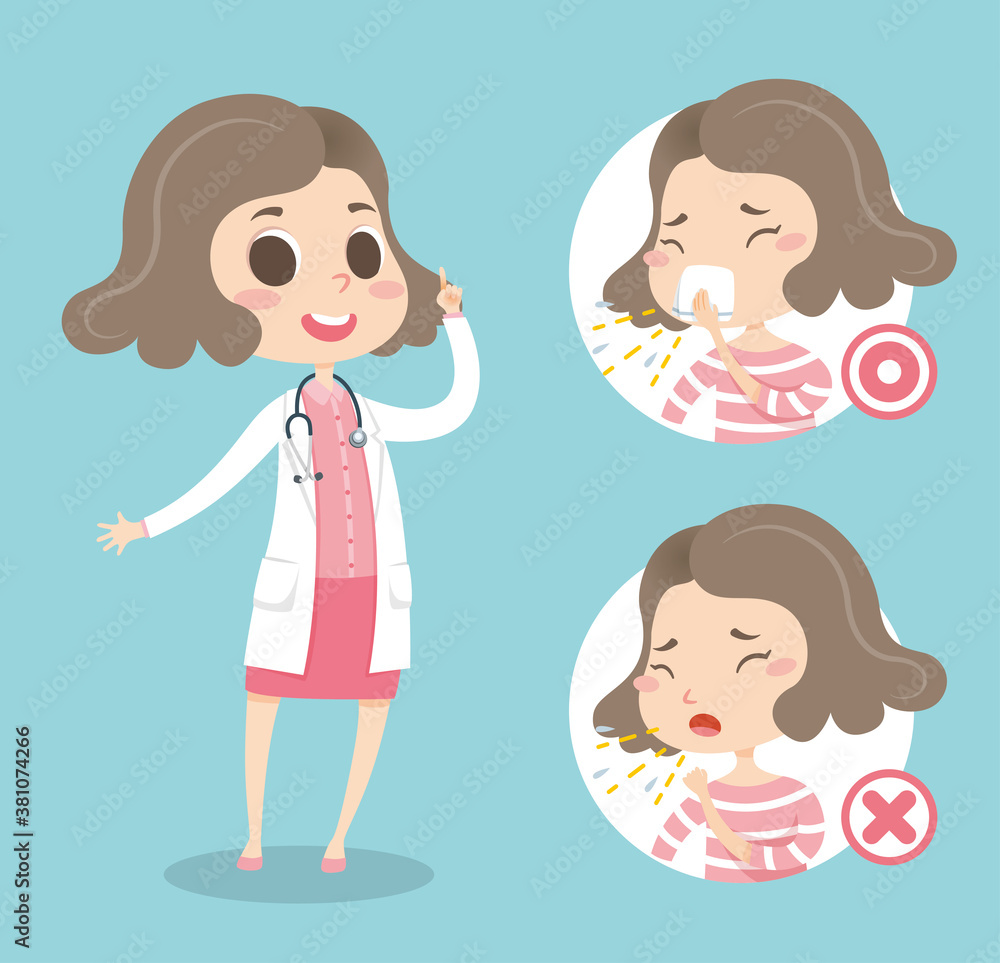 Covering mouth and nose when coughing and sneezing. flu or corona virus prevention illustration. Covering mouth and nose when coughing and sneezing. flu or corona virus prevention illustration.