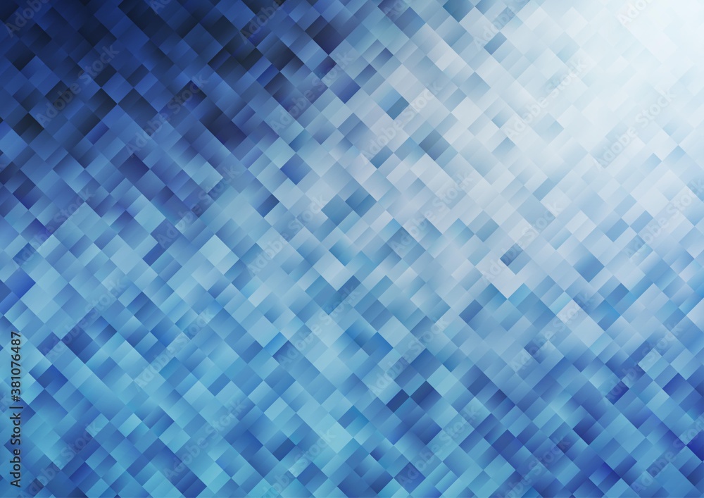 Light BLUE vector pattern in square style. Rectangles on abstract background with colorful gradient. Best design for your ad, poster, banner. Light BLUE vector pattern in square style. Rectangles on abstract background with colorful gradient. Best design for your ad, poster, banner.