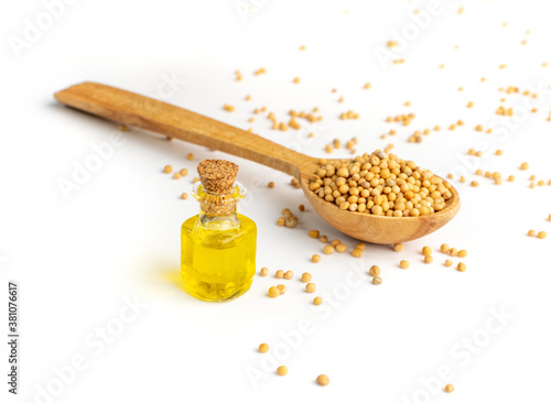 Mustard Seeds Essential Oil, Tincture or Extract in Small Bottle photo