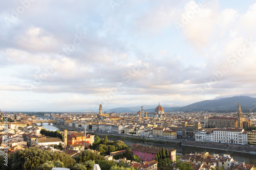Sunrise on a summer morning over Florence