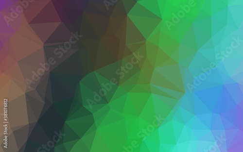 Light Multicolor  Rainbow vector polygonal pattern. Colorful illustration in abstract style with gradient. Brand new style for your business design.