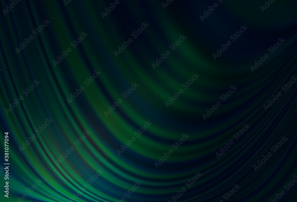 Dark Green vector template with abstract lines. Dark Green vector template with abstract lines.
