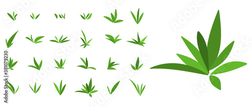 Simple stylized green grass constructor