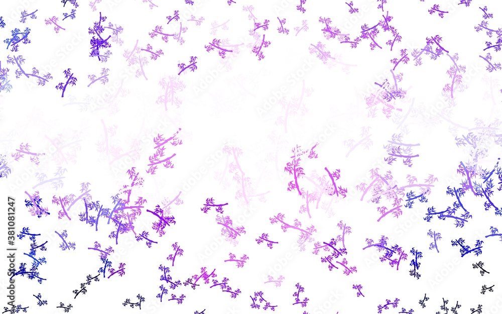 Light Purple vector abstract background with branches. Light Purple vector abstract background with branches.
