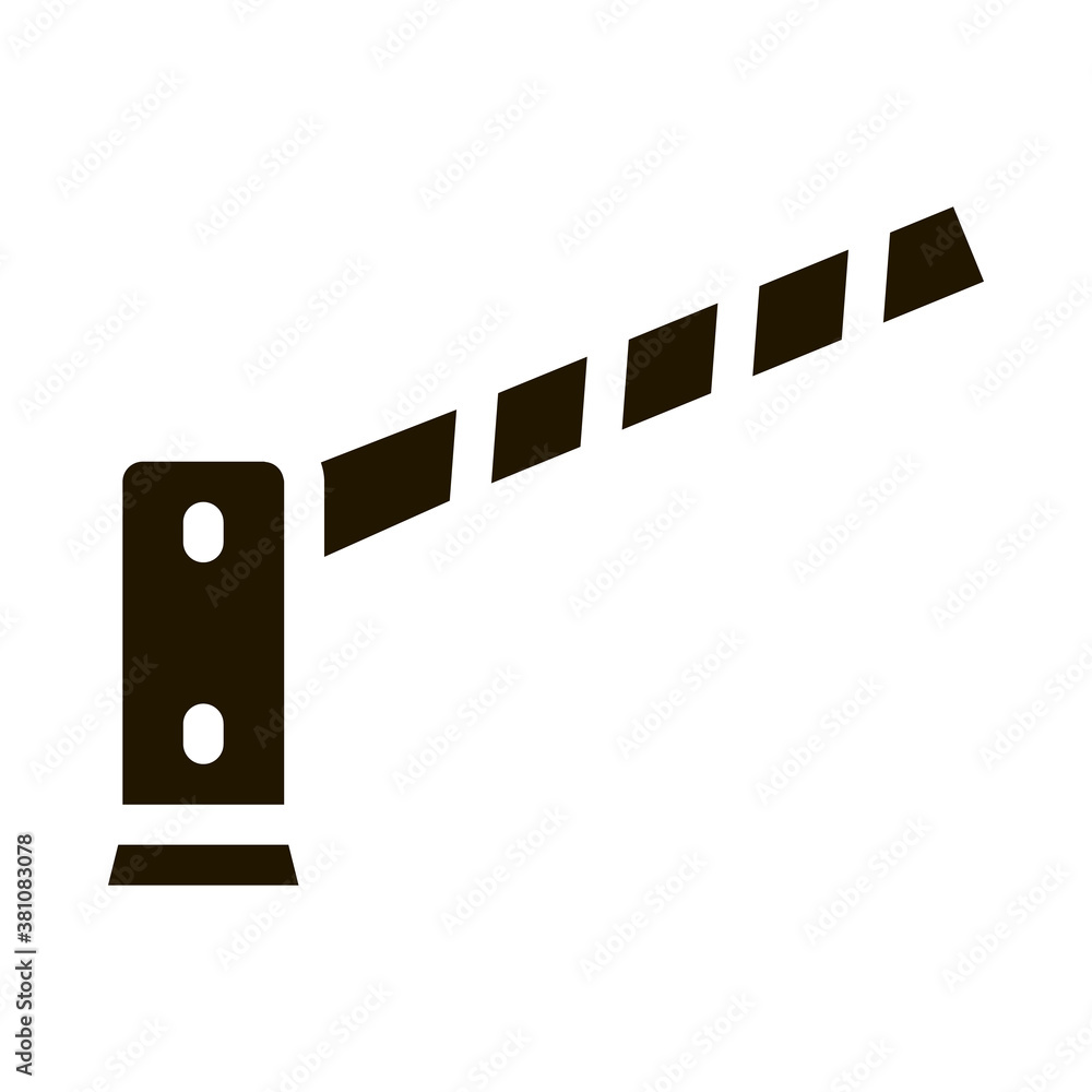 Parking Barrier glyph icon vector. Parking Barrier Sign. isolated symbol illustration Parking Barrier glyph icon vector. Parking Barrier Sign. isolated symbol illustration