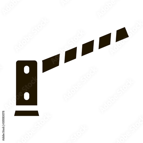 Parking Barrier glyph icon vector. Parking Barrier Sign. isolated symbol illustration