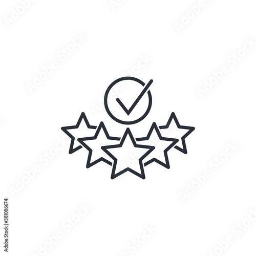 Service level. Vector linear icon isolated on white background.