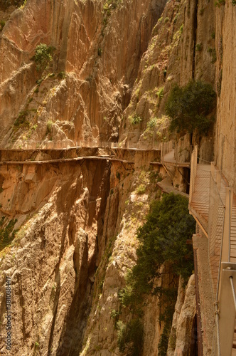The dramatic and scary El Caminito Del Rey hiking path and Ronda Bridge in Southern Spain