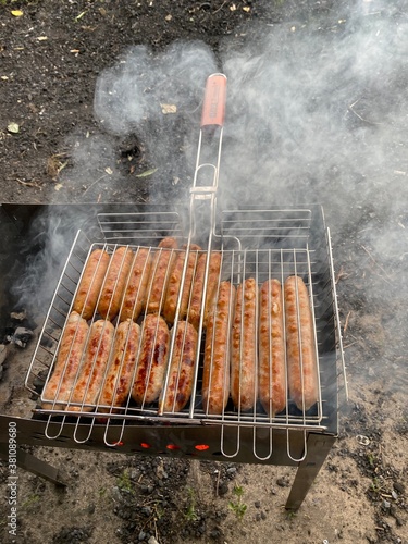 grilled meat on the grill