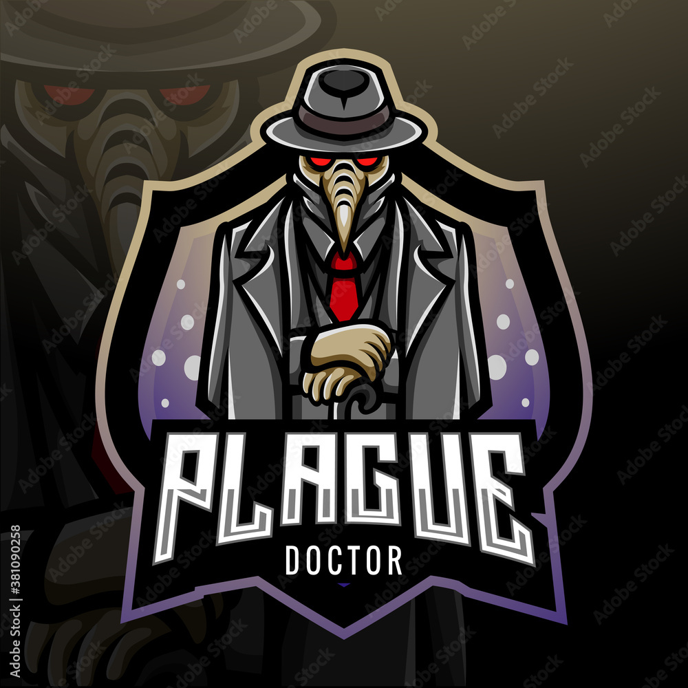 Doctor plague esport logo mascot design