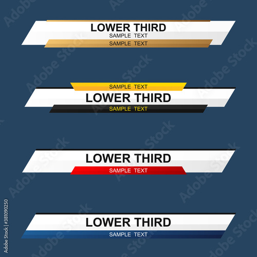 Lower third design template. Vector illustration.